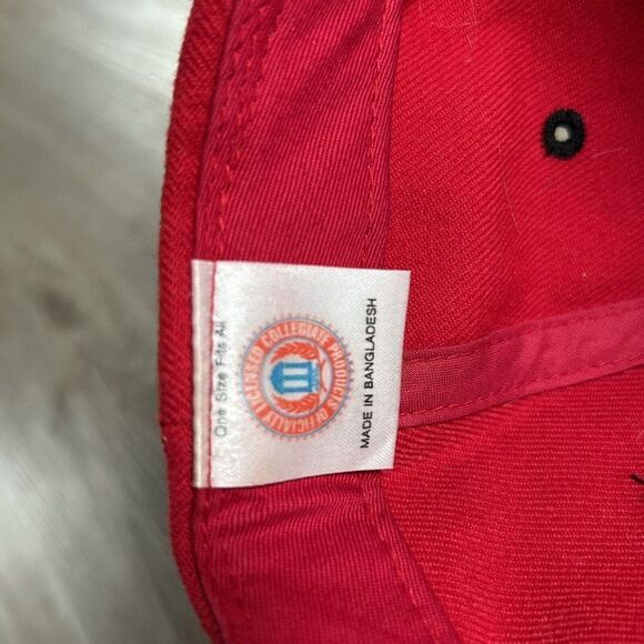 Vintage Puma Wisconsin Badgers Hat Snapback College Football Red Cap - Picture 5 of 9